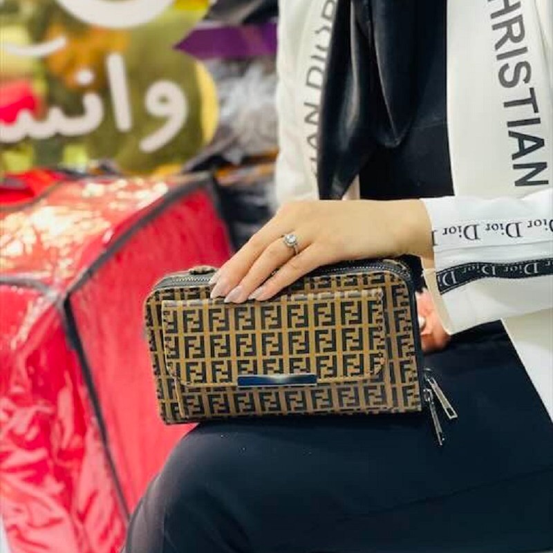 کیف دخترانه دستی مارک (فندی )با بند بلند و کیفیت عالی تولیدی اصفهان 
