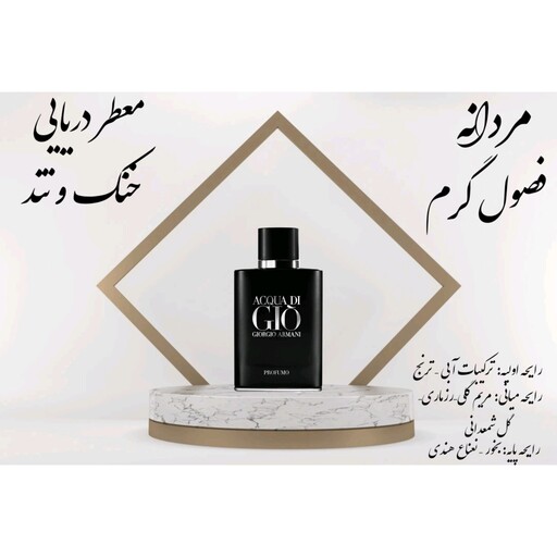 اسانس عطر گرمی اکوا جیو بلک 20 میل 