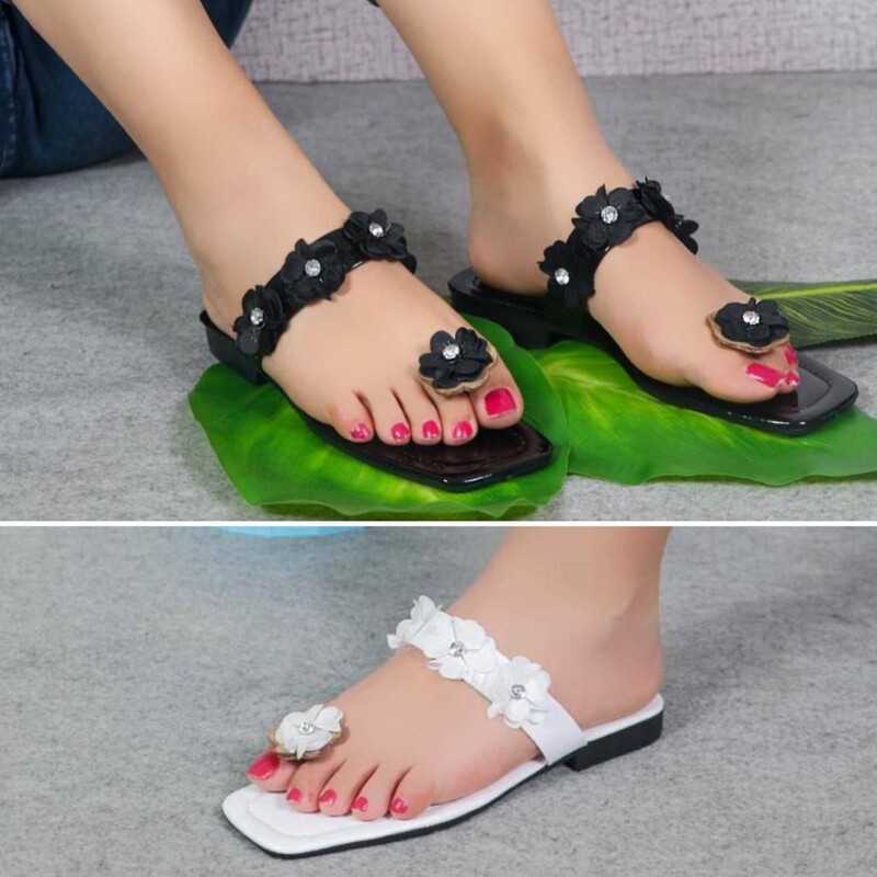 صندل مدل شکوفه(37تا40)- صندل دخترانه- دمپایی زنانه- دمپایی دخترانه- کفش روفرشی- کفش تابستانی- کفش