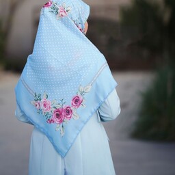 روسری مجلسی دخترانه نخ سیااسکارف(مروارید گل)