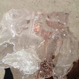 سنگ نمک بلوری دلنمک کریستالی کلکسیونی بسیار شفاف یخی
