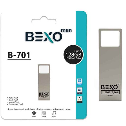 فلش 128 گیگ بکسو مدل B701  USB3.0 باگارانتی مادام العمر