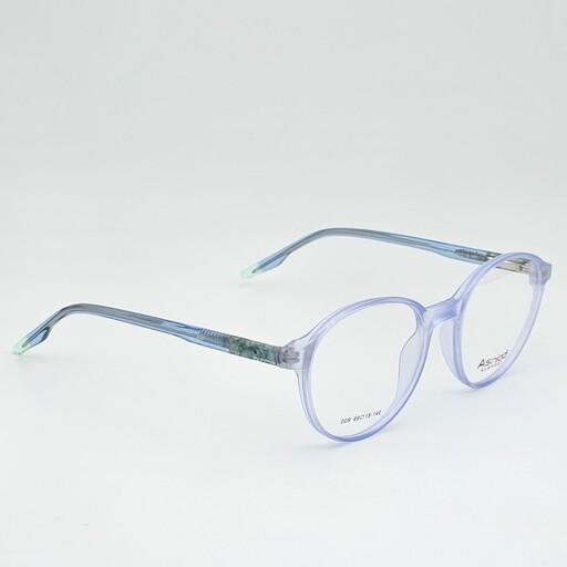 فریم عینک طبی مردانه-زنانه کائوچو شفاف نیمه گرد برند Eyewear کد 1714
