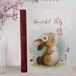 آلبوم عکس کودک ژورنالی طرح خرگوش سایز 16-21 20 برگ 40 عکس