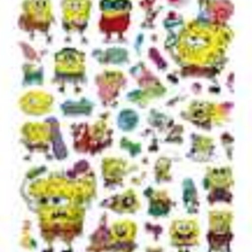 استیکر برجسته طرح باب اسفنجی مدل SpongeBob -YH 012  سانتی متر