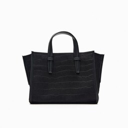 کیف دستی زنانه زارا مدل MOCK CROC MINI TOTE