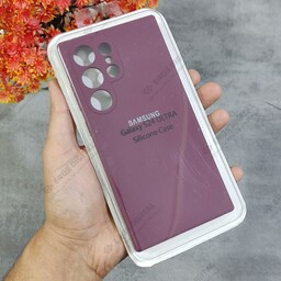 قاب سیلیکونی Samsung Galaxy S24 Ultra (سیلیکون اصل) - بنفش تیره (زیر بسته)