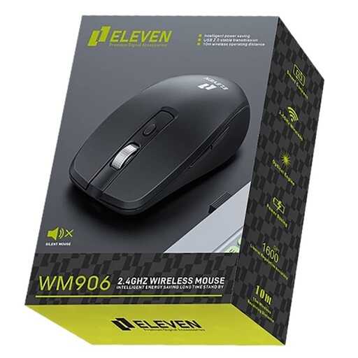 موس وایرلس سایلنت مدل ELEVEN WM906 - مشکی