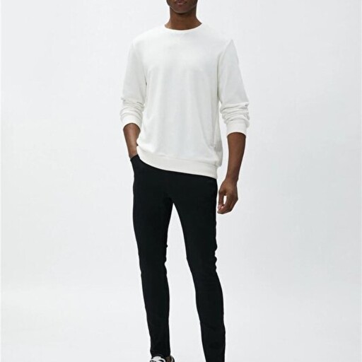 خرید اینترنتی شلوار جین مردانه سیاه کوتون 4Wam40026Nd