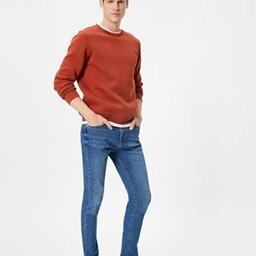 خرید اینترنتی شلوار جین مردانه آبی کوتون 24KY59001463