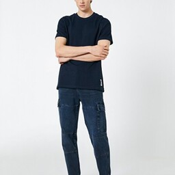 خرید اینترنتی شلوار جین مردانه آبی کوتون 3SAM40260ND