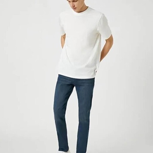 خرید اینترنتی شلوار جین مردانه آبی کوتون 23YY59000101