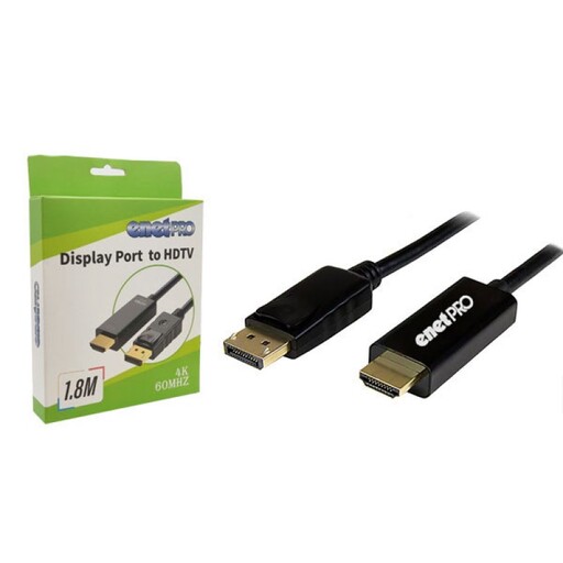 کابل تبدیل DisplayPort به HDMI ای نت مدل pro طول 1.8 متر