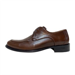 کفش مردانه چرم طبیعی مدل تمام چرم دستدوز کد 365 رنگ قهوه ای -13236517