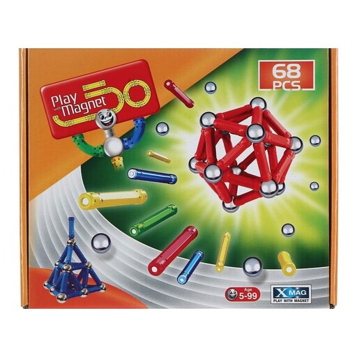 ساختنی 68 قطعه play magnet