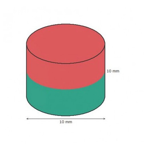 آهن ربا مدل نئودیمیوم دیسک D10x10mm بسته 4 عددی