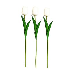 گل مصنوعی مدل لاله لمسی مجموعه 3 عددی