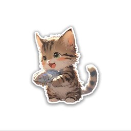استیکر لپ تاپ و موبایل استیکریا طرح گربه کد CatSt8014