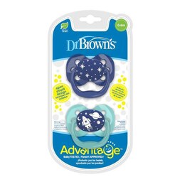 پستانک ارتودنسی 0-6 ماه دکتر براون Dr Browns بسته دو عددی