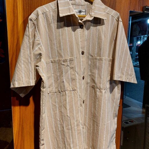 پیراهن مردانه طرح دار 100 نخ پنبه استین کوتا 4 سایز 3 رنگ کیفیت عالی