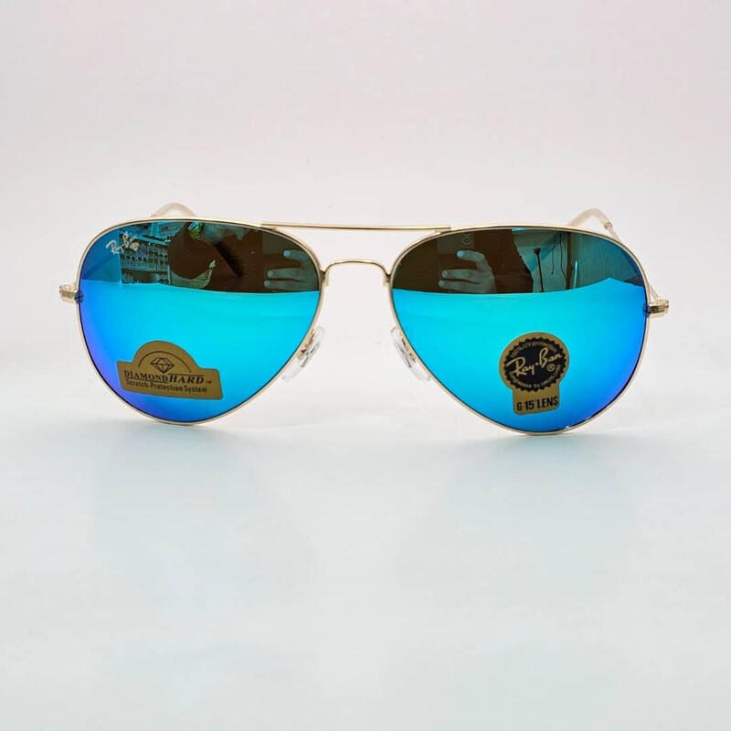عینک آفتابی مردانه ریبن 3026 رنگ عدسی آبی جیوه ای ارسال رایگان 