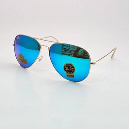 عینک آفتابی مردانه ریبن 3026 رنگ عدسی آبی جیوه ای ارسال رایگان 