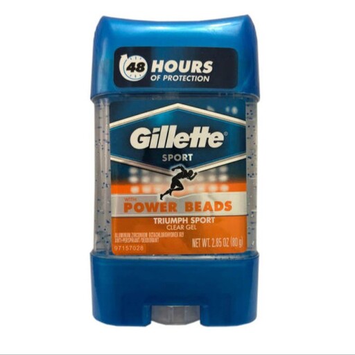 مام ژل ضد تعریق مردانه ژیلت مدل پاور بیدز تریومف اسپورت 75 میل   Gillette Power Beads Triumph Sport Clear Gel         