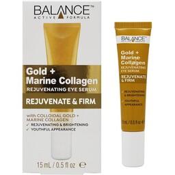 کرم دور چشم گلد کلاژن بالانس ضد چروک و شفاف کننده قوی balance gold collagen rejuvenating eye serum