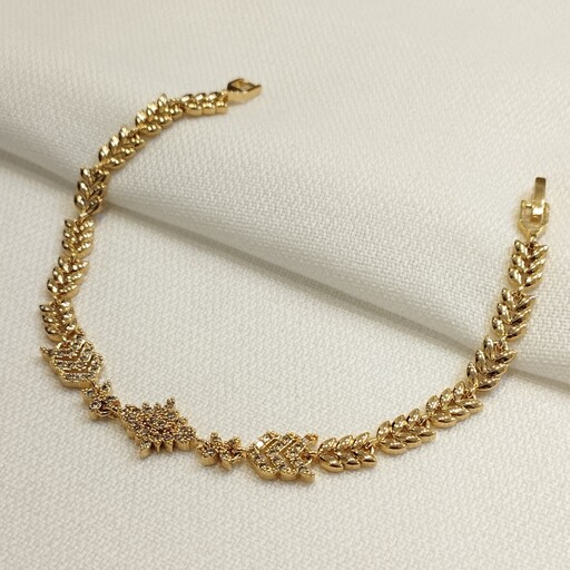 دستبند زنانه طرح طلا طلایی دستبند زنانه 