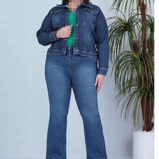 کت جین کوتاه اسپورت - سایز بزرگ  44 تا 60 - سه سایز - ( جین سنگشور اعلا )