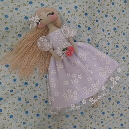 عروسک تیلدا عروس 35 سانتی با تاج زیبا و مو کاموایی مناسب است دکور سیسمونی هدیه نو عروس قیمت تخفیف خورده به مدت محدود
