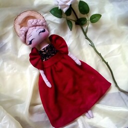 عروسک روسی عروسک تیلدا عروس قد 36 سانتی متر مناسب آویز هدیه کادو سیسمونی نوزاد اتاق عروس و هدیه دکور منزل 