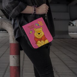 کیف دوشی دخترانه کارتون خرس پو Winnie Pooh کد 240