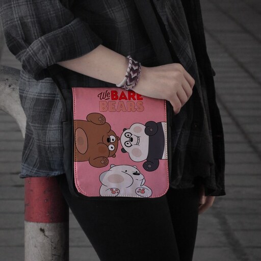 کیف دوشی بچگانه خرس پچول کله فندقی We bare bears