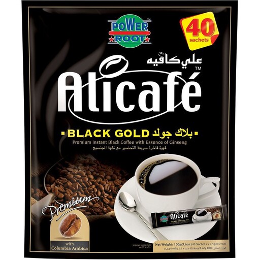 قهوه  فوری علی کافه 40عددی  مدل Black Gold