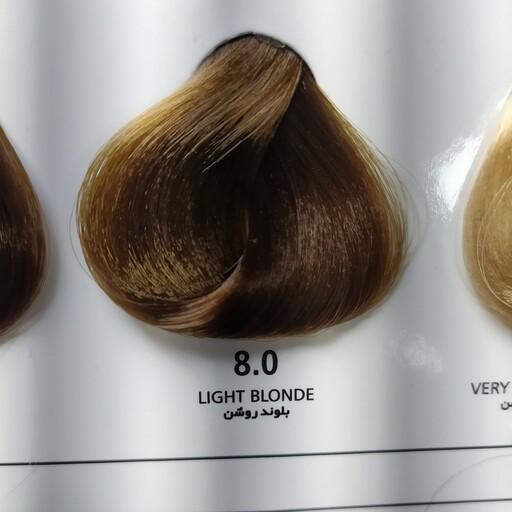 رنگ مو ایتالیایی بدون آمونیاک 100 میل اولیا لایف سری طبیعی شماره8.0بلوند روشن