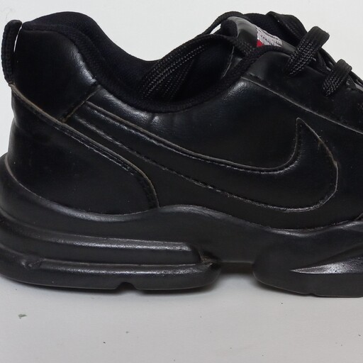 کفش اسپرت مشکی  مردانه چرم صنعتی شیک