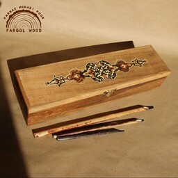 جعبه قلمدان چوبی معرقکاری  دست ساز