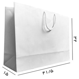 بگ کاغذی گلاسه ضخیم با روکش سلفون مات - بسته سه عددی (عرض 41- ارتفاع 32- عطف15)