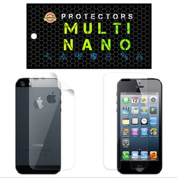 محافظ صفحه نمایش مولتی نانو مدل X-SFT مناسب برای گوشی موبایل اپل iPhone 5 به همراه برچسب پوششی تی پی یو 