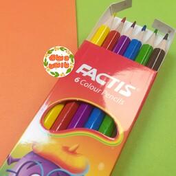 مداد رنگی 6 رنگ فکتیس (کیفیت عالی)( مدادرنگی مدل شش ضلعی) 