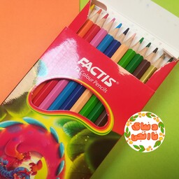 مداد رنگی  12 رنگ فکتیس  (کیفیت عالی)( مدادرنگی مدل شش ضلعی) 