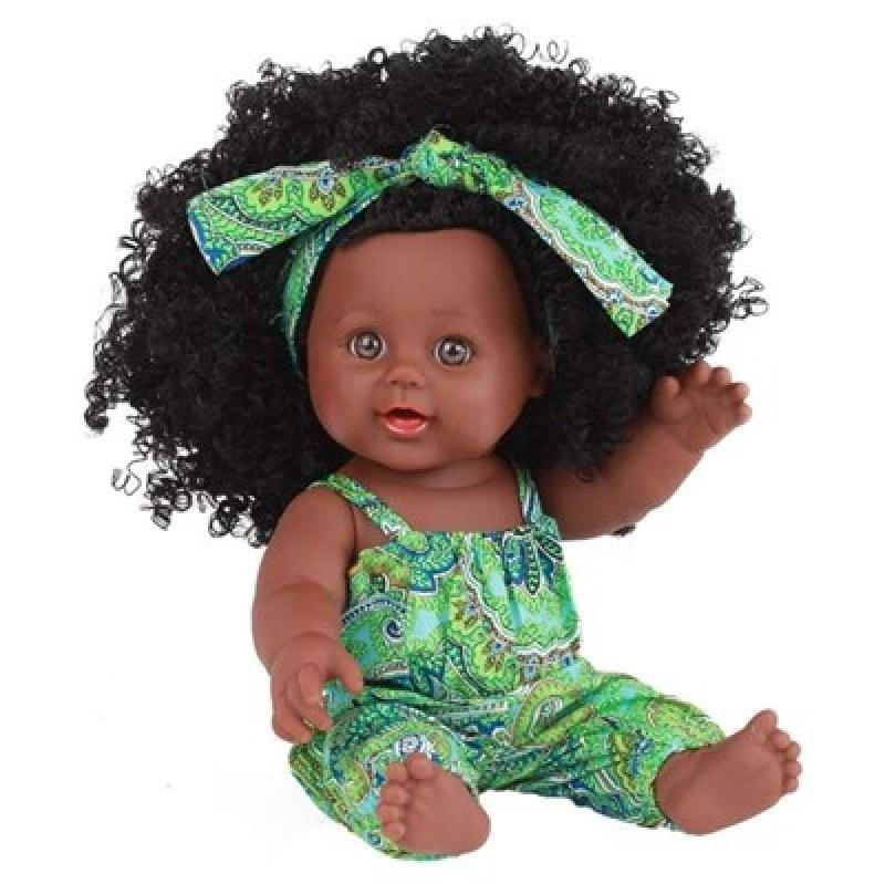 عروسک دختر مو فرفری سیاهپوست اورجینال 30 سانتی