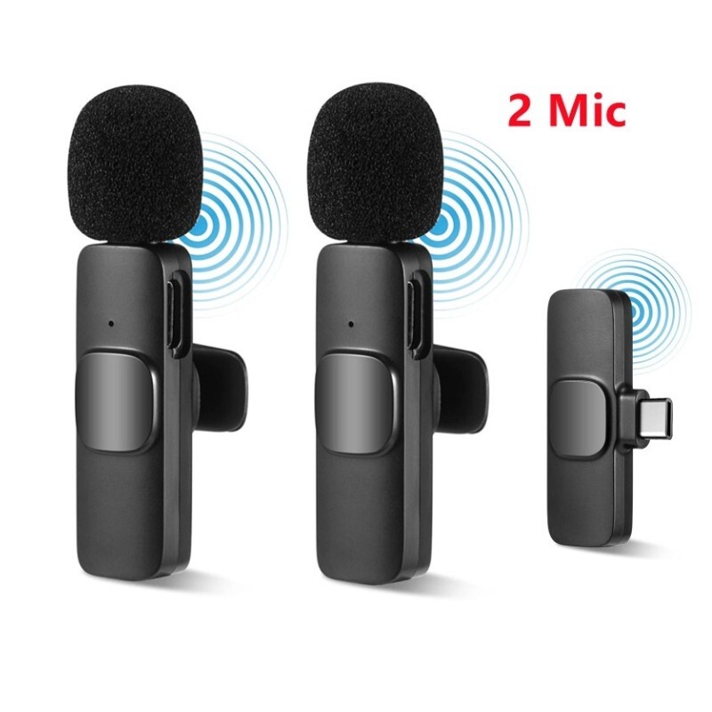 میکروفون یقه ای بی سیم 2023 K9 دوعددی مخصوص ایفون و اندروید