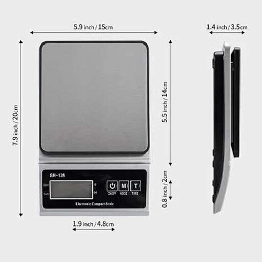 ترازو  دیجیتال مدل sh-135  دقت یک گرم 10 کیلوگرمی