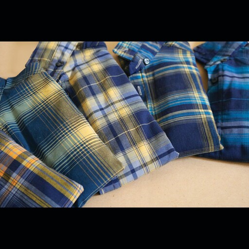 پیراهن پسرانه چهارخونه آبی زرد پیراهن مجلسی پسرانه با رنگبندی متنوع برای 4 تا 12سال
