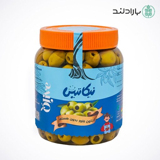 زیتون بدون هسته ارگانیک (دارای گواهینامه ارگانیک) شور ویژه نیکاتیس 450 گرم