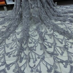 پارچه دانتل ابریشم لرزانه ای قواره سه متر و سی سانت
