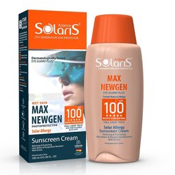 کرم ضد آفتاب spf100 سولاریس آردن مناسب پوست های حساس به نور آفتاب ،رنگی بژ طبیعی