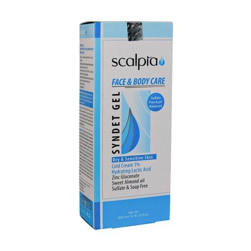 ژل شوینده غیر صابونی صورت و بدن اسکالپیا ،(سیندت ژل) کرم دار و مرطوب کننده ،مناسب برای پوست های خشک و حساس